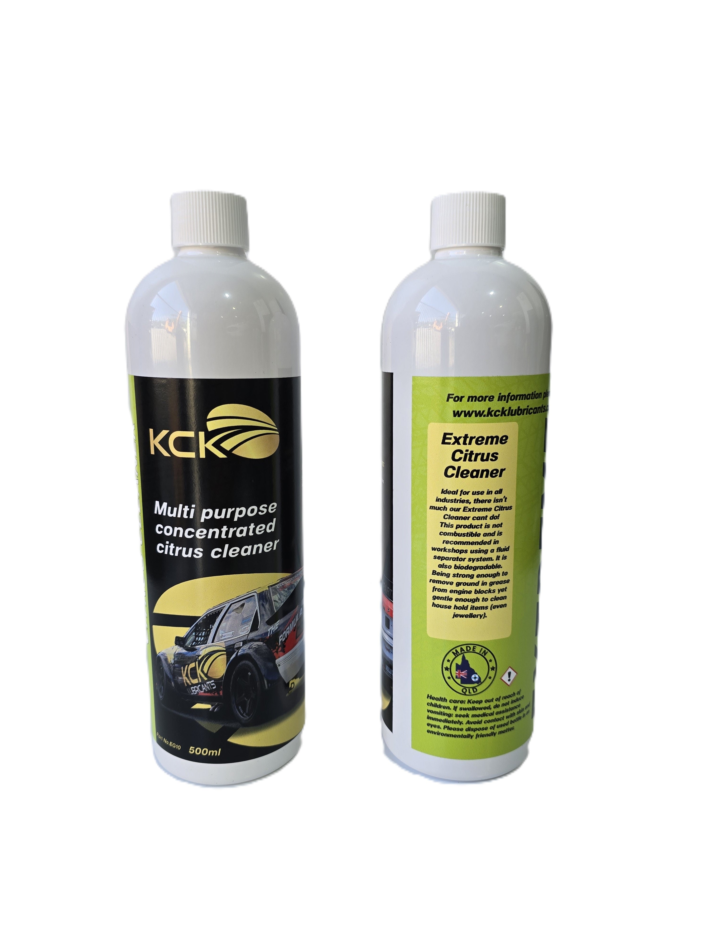 KCK Lubricants Extreme Citrus Cleaner - 500ml bottle rear