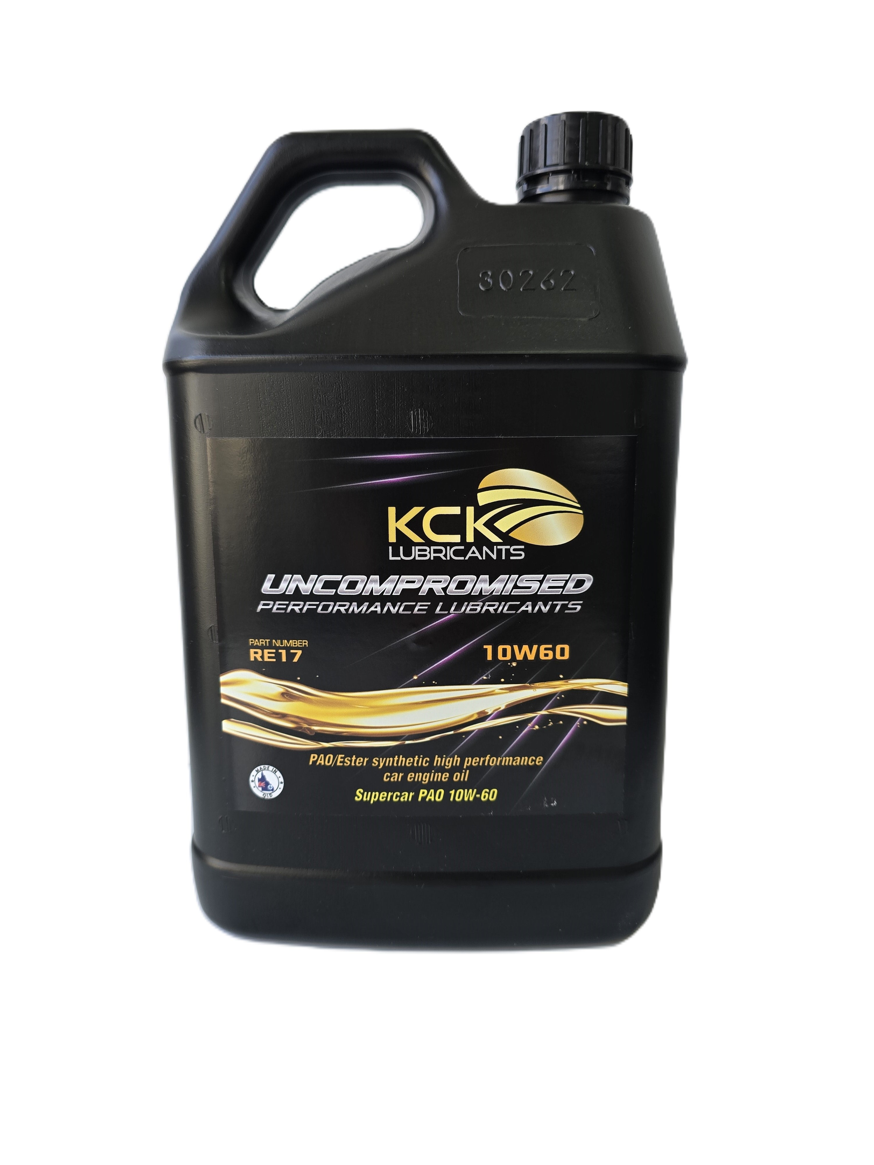 KCK Lubricants 10w60 Supercar Engine Oil PAO/Ester full synthetic motor oil - 5l bottle front