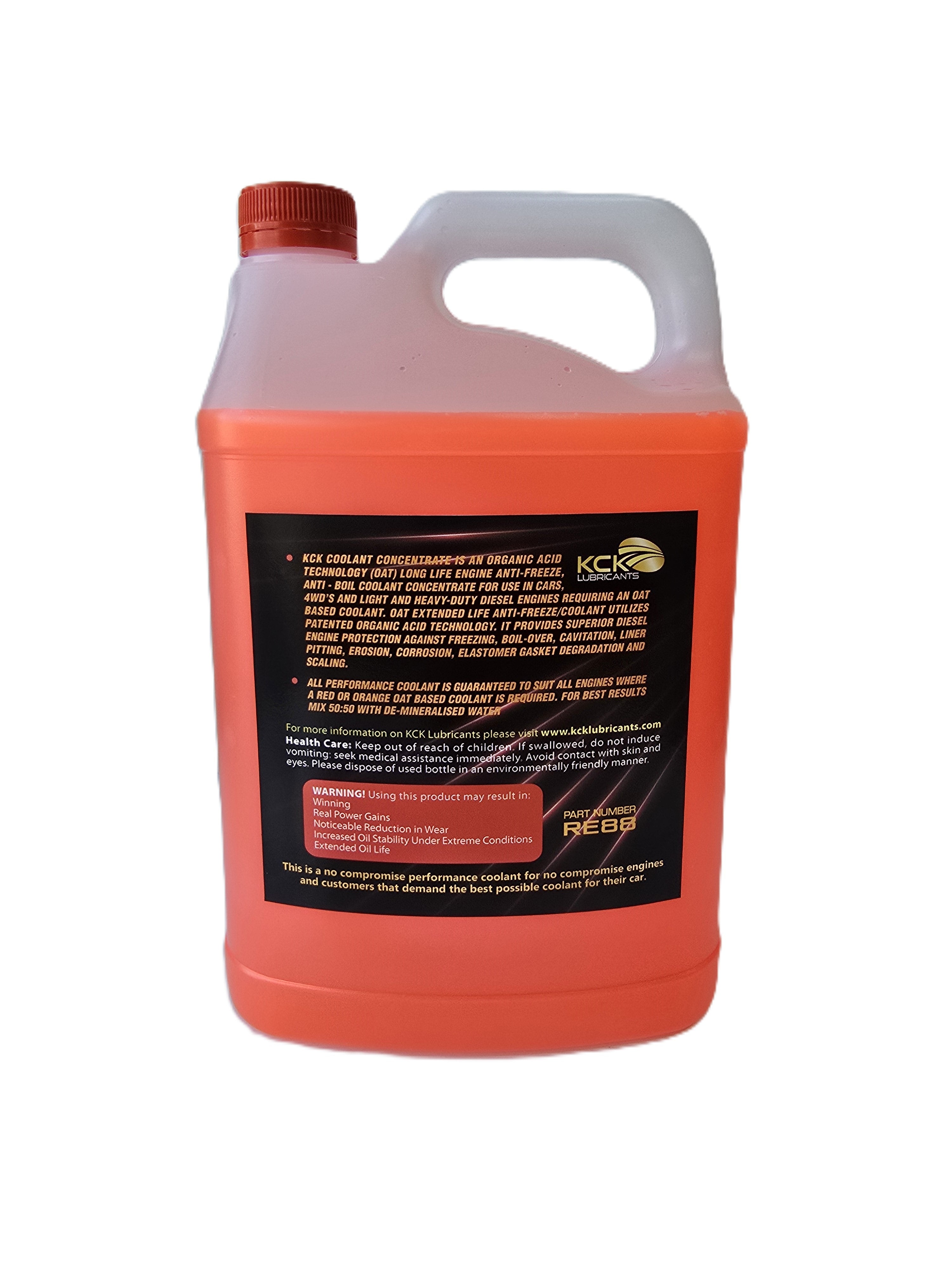 KCK Coolant Concentrate Organic Acid Technology (OAT) long life engine anti-freeze, anti -boil coolant concentrate - 5l bottle rear
