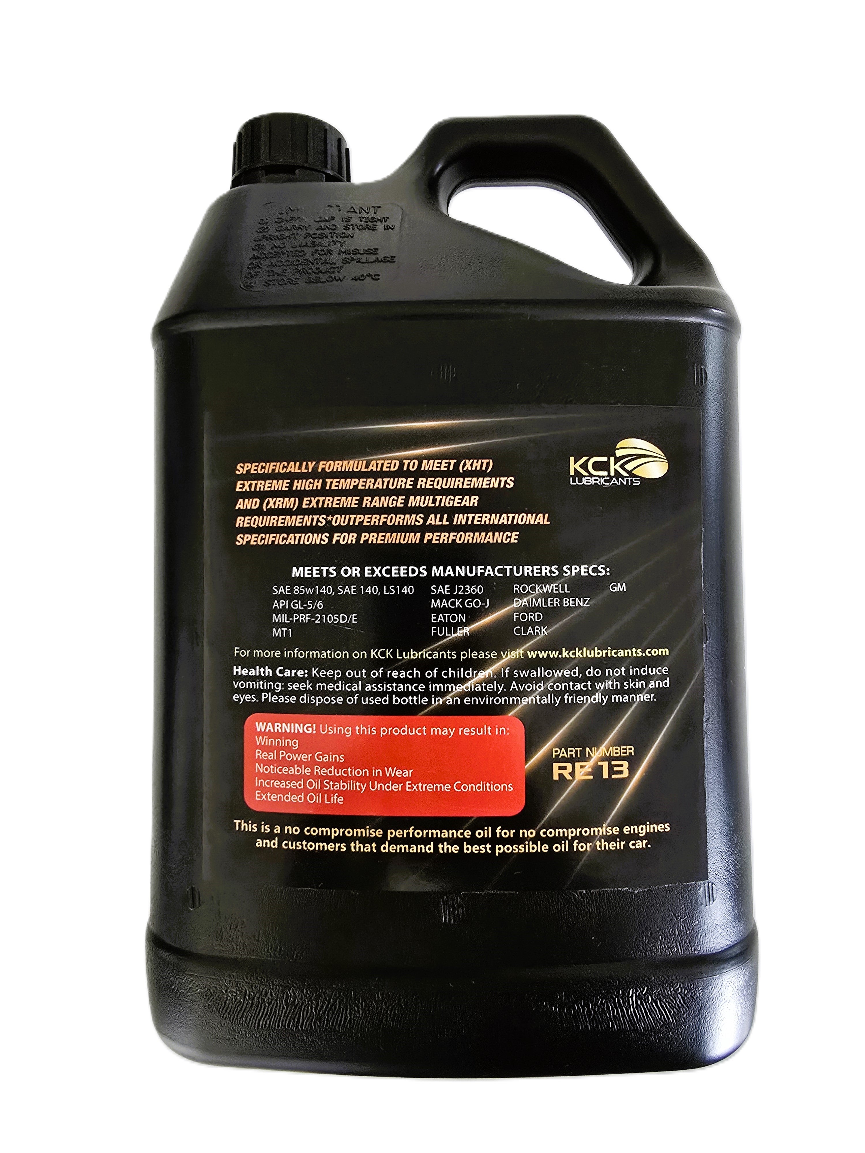 KCK Lubricants All Performance Gear Oil 90w premium SAE 90 gear oil superior performance and protection for differentials - 5l bottle rear