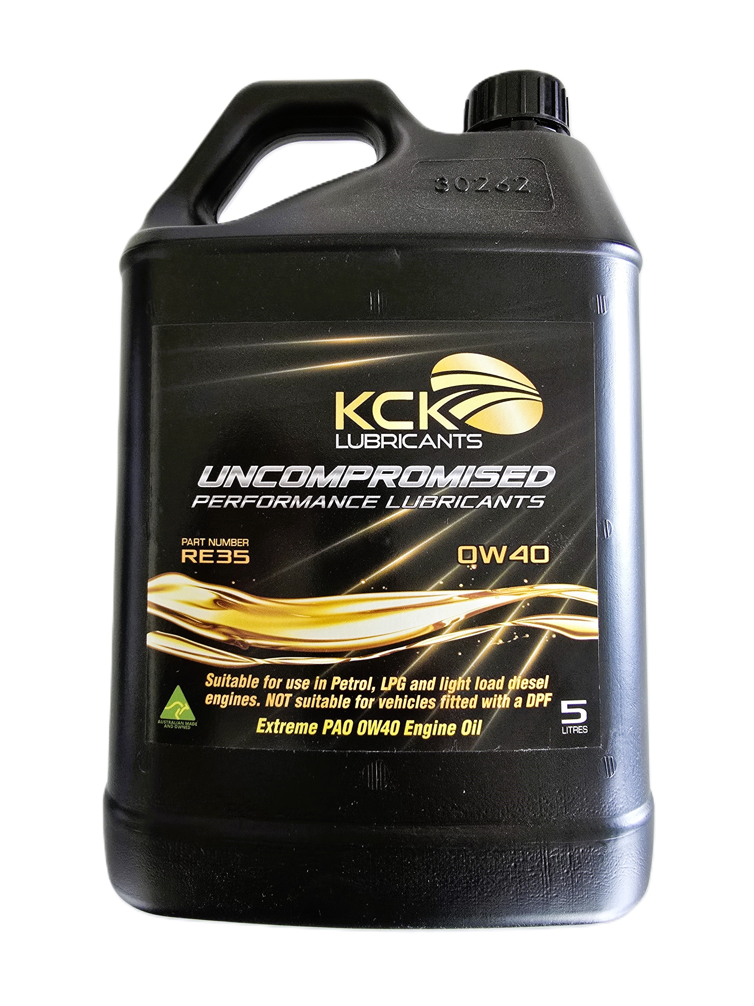 KCK Lubricants Extreme 0w40 Racing Engine Oil PAO motor oil - 5l bottle front