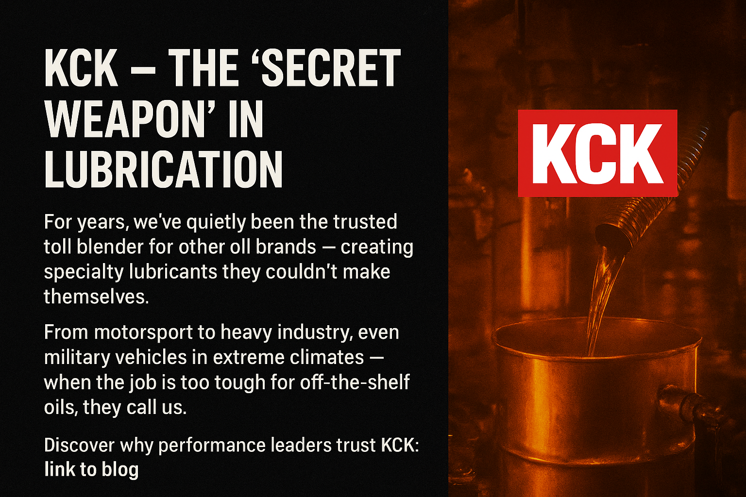 KCK Lubricants Toll blending and custom formulations