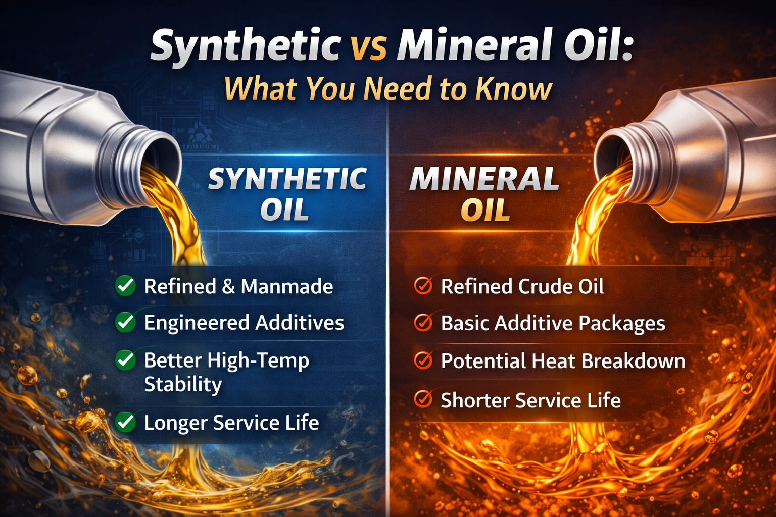 Synthetic vs Mineral Oil: What You Need to Know